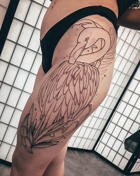 Flamingo Womens Tattoos Ideas