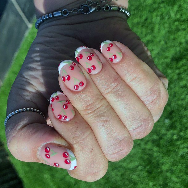 Flavorful Cherry Nails Women