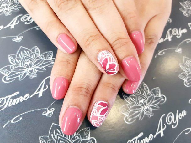 Flawless May Nails For Ladies Pretty Pink White Inspiration