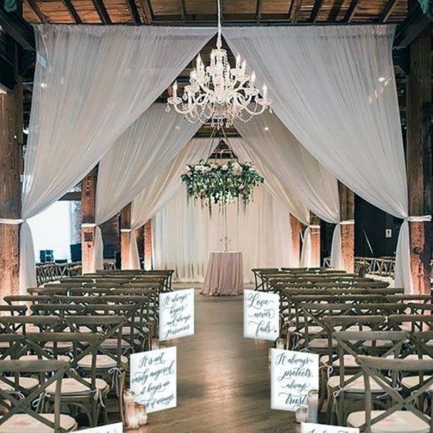 Flawless White Curtain Exquisite Barn Wedding Venue Inspiration Ideas