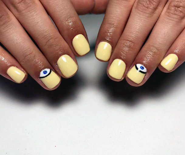 Flaxen Pale Yellow Nail With Artistic Cuticle For Women