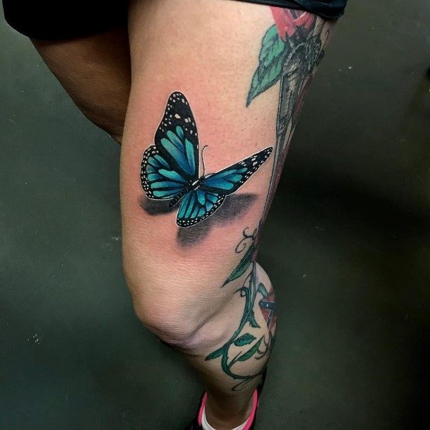 Fleeting Butterfly Tattoo Womens Thighs