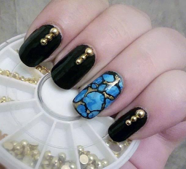 Flirtatious Gold Jewels Black And Blue Cool Design Ideas For Girls