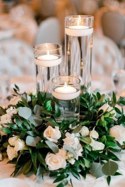 Floating Candles Budget Friendly Wedding Centerpiece Ideas