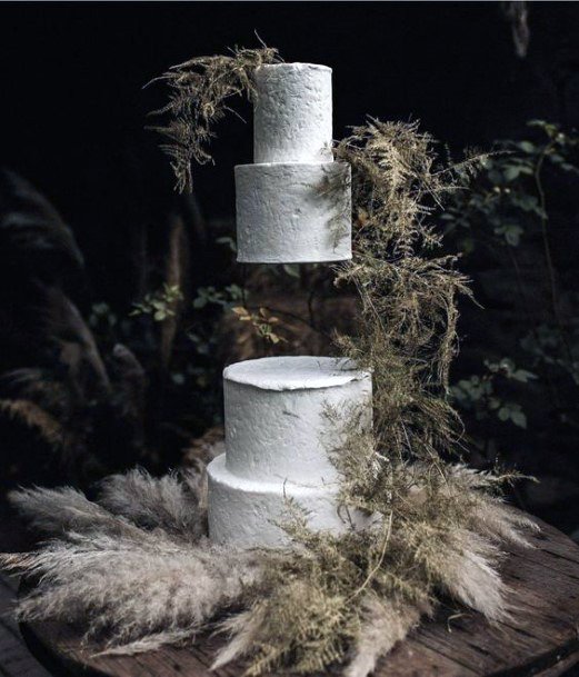 Floating Image Rustic Wedding Cake