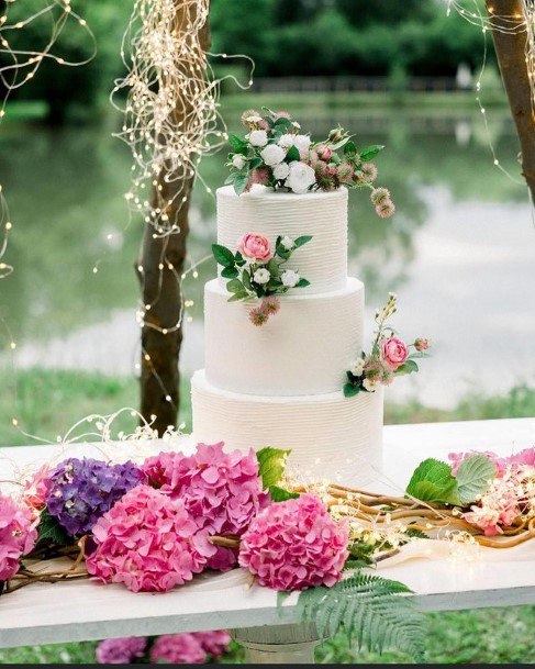 Floral Country Wedding Cake