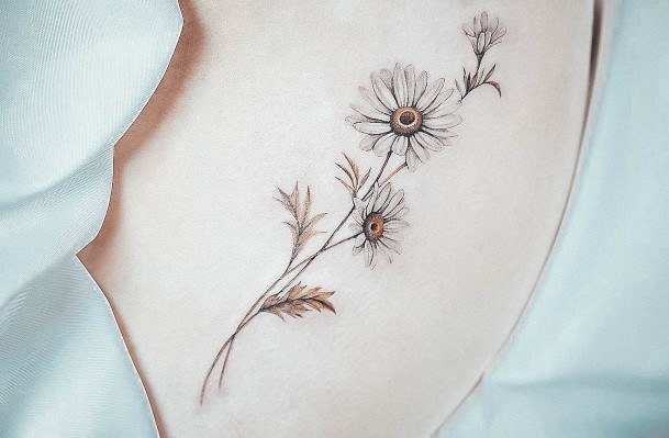 Floral Daisy Girls Tattoo Ideas