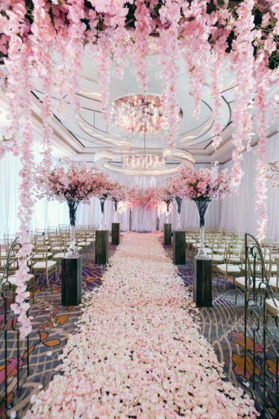 Floral Path Wedding Tree Decor