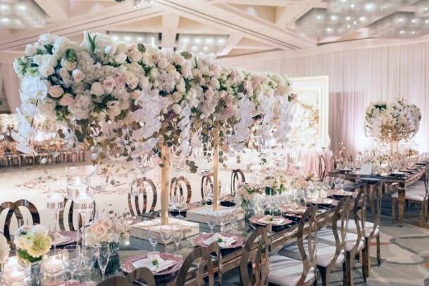 Floral Rose Wedding Hall Decorations