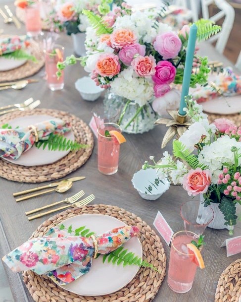 Floral Themed Lunch Table Mexican Wedding Decorations