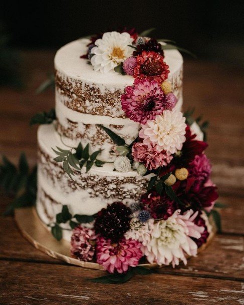 Flower Decor Rustic Wedding Cake Toppers