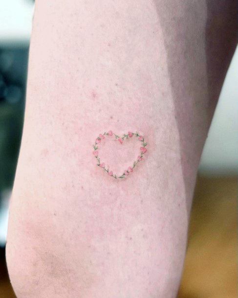 Flower Heart Tattoo Design Inspiration For Women