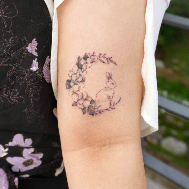 Flower Moon Womens Tattoos