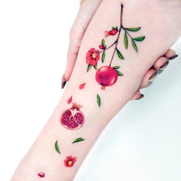 Flower Petal Tattoos For Girls