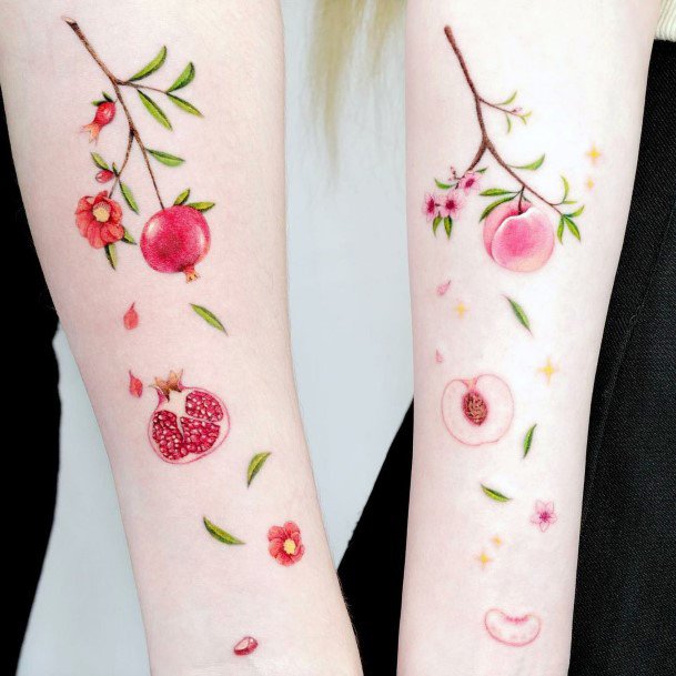 Flower Petal Womens Tattoo Designs