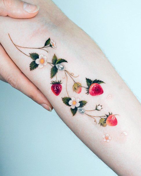 Flower Petal Womens Tattoo Ideas