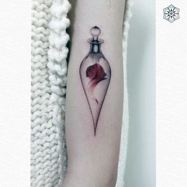 Flower Petal Womens Tattoos