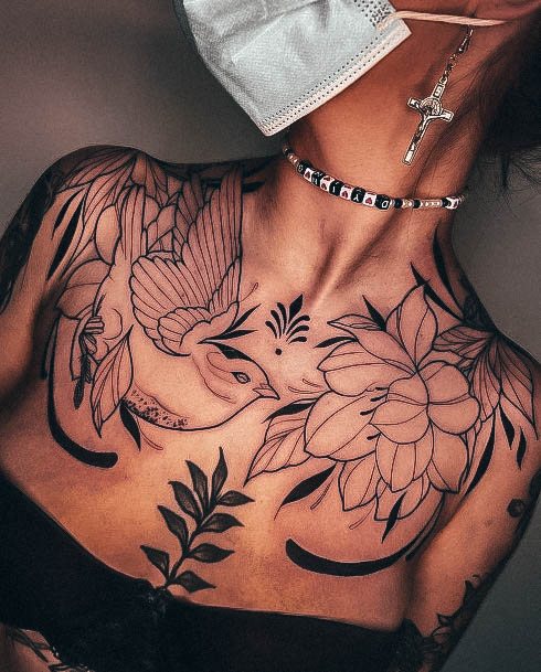 Flower Shoulder Looks For Tattoos