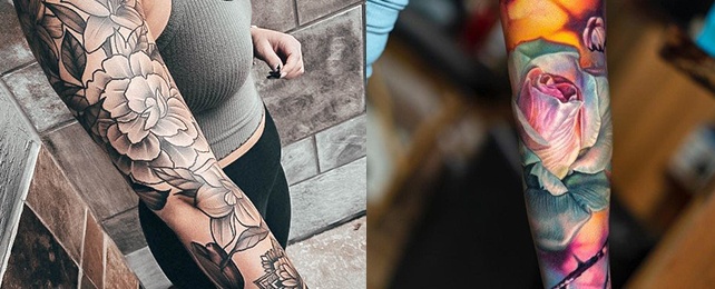 Top 100 Best Flower Sleeve Tattoos For Women  Blossoming Design Ideas