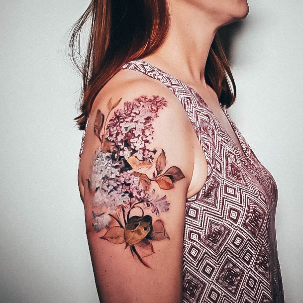 Flower Sleeve Womens Tattoos