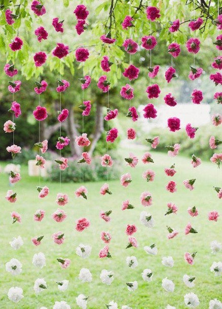 Flower Strings Backyard Wedding Ideas