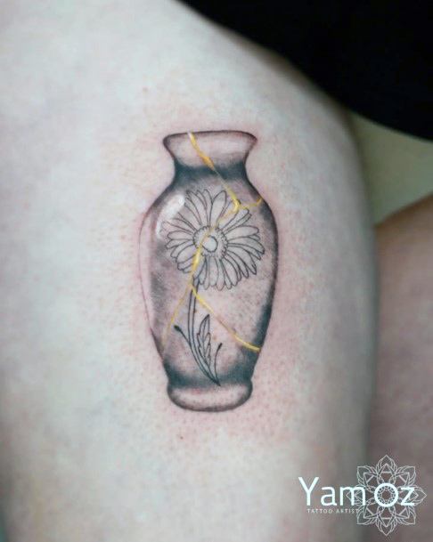 Flower Vaseic Womens Flower Vase Tattoo Designs