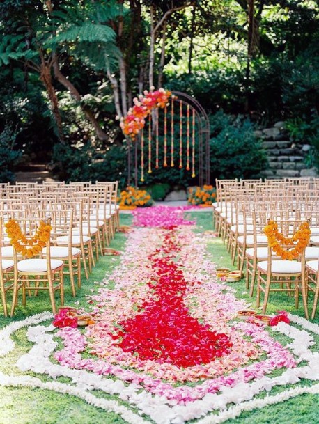 Flower Welcome Carpet Indian Wedding Outdoor