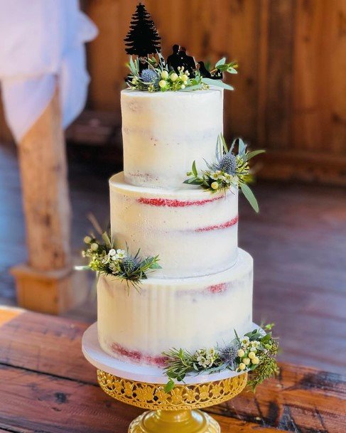 Flowers Rustic Wedding Cake Toppers