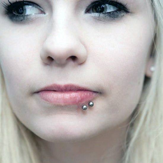 Flurtatious Captivating Spider Bite Lip Piercing On Face For Girls