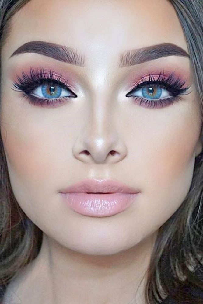 Flushed Pink Eye Makeup Looks Women