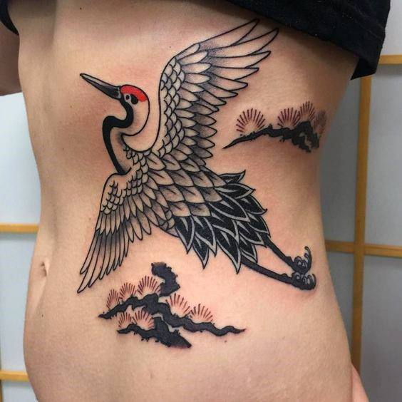 Flying Bird Traditional Tattoo