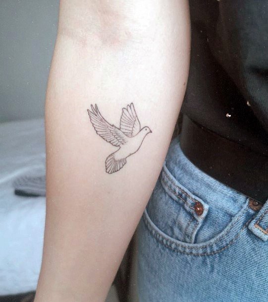 Flying Dove Tattoo Women