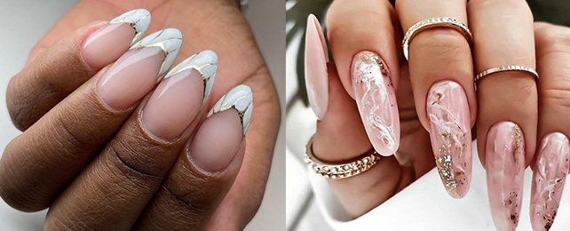 Top 100 Best Foil Nail Art For Women – Metallic Fingernail Design Ideas