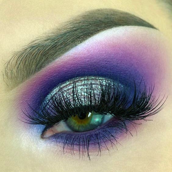 Foiled Purple Eyeshadow Women