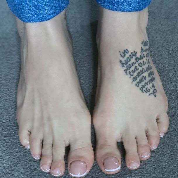 Fonts Lines Tattoo Womens Foot