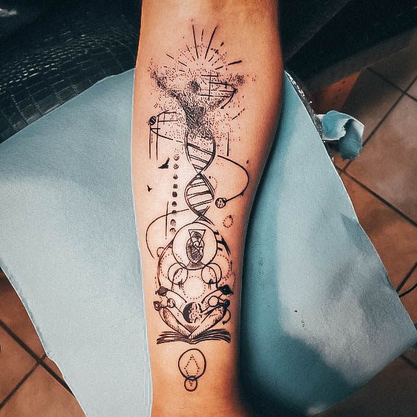 Forearm Chakras Enchanting Dna Tattoo Ideas For Women