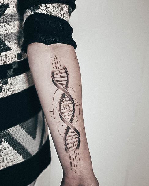 Forearm Dot Ladies Dna Tattoo Design Inspiration