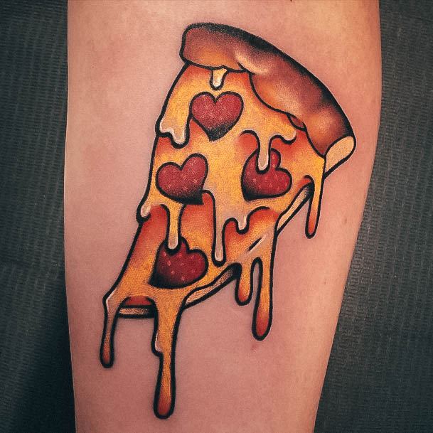 Forearm Heart Pepperoni Womens Dipizza Pizza Tattoo