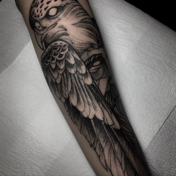 Forearm Sleeve Ladies Eagle Tattoo Ideas