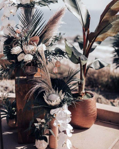 Forest Greens And Flowers Summer Wedding