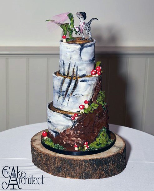 Forest Theme Unique Wedding Cake