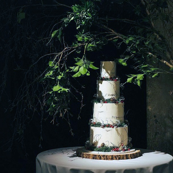 Forest Themed Rustic Wedding Cake