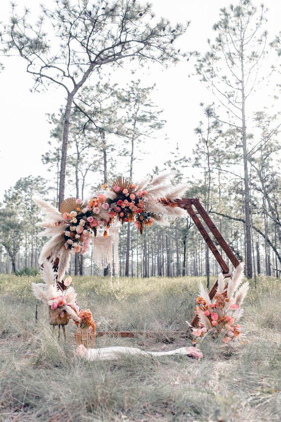 Forest Wedding Arch Flowers