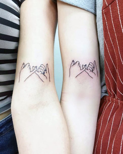 Forever Bond Sister Tattoo For Women
