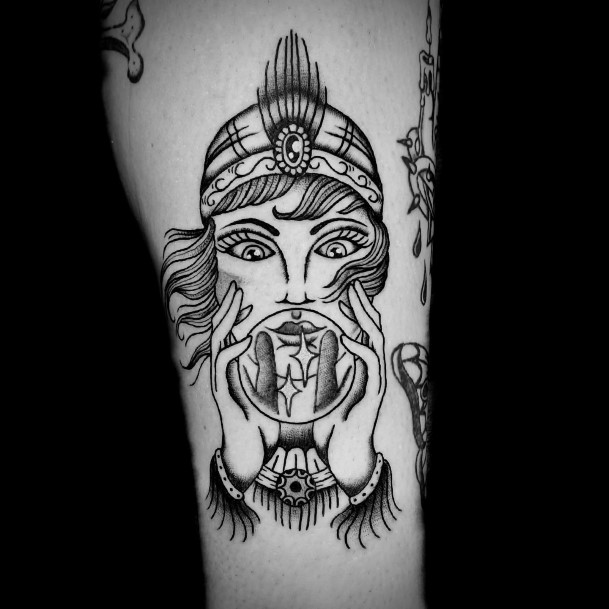 Fortune Teller Female Tattoo Designs