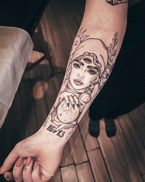 Fortune Teller Girls Tattoo Ideas