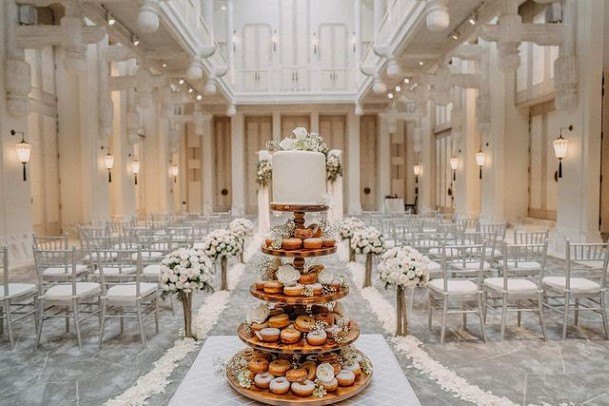 Four Tiered Donut Wedding Cake