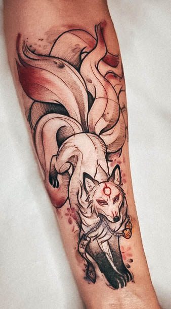 Fox Animal Tattoo Designs For Women