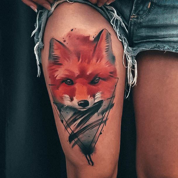 Foxes Female Tattoo Designs