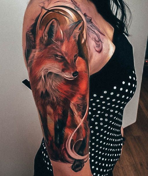 Foxes Tattoos For Girls